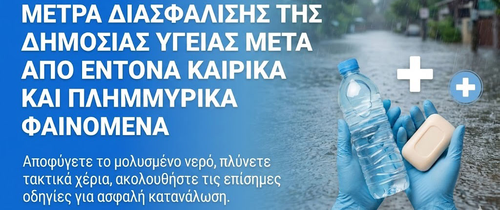 Οδηγίες για την ασφάλεια των πολιτών που βρίσκονται σε πλημμυρισμένες περιοχές