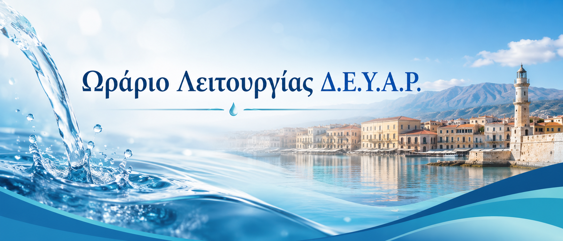 HORARIO-LEITOURGIAS ΔΕΥΑ ΡΕΘΥΜΝΟΥ ΛΕΙΨΥΔΡΙΑ